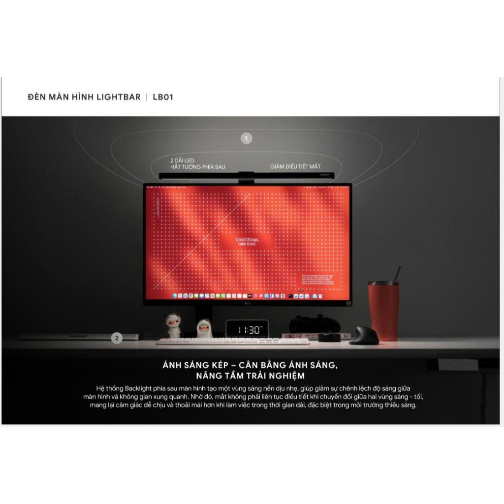 Đèn bàn LED HyperWork Luna DL01/ LB01/ DL02 - Hàng Chính Hãng | BigBuy360 - bigbuy360.vn