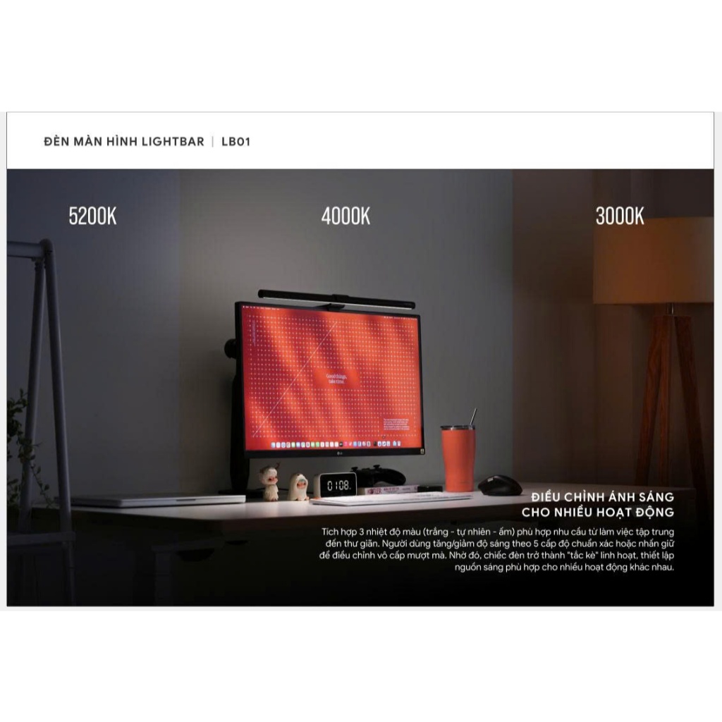 Đèn bàn LED HyperWork Luna DL01 / LB01 - Hàng Chính Hãng ( BẢO HÀNH 12 THÁNG) | BigBuy360 - bigbuy360.vn