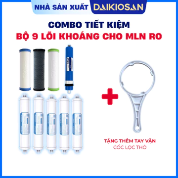 Combo Lõi Lọc Daikiosan Cho Máy Lọc Nước RO | 3 Lõi Thô – Màng RO – 5 Lõi Khoáng
