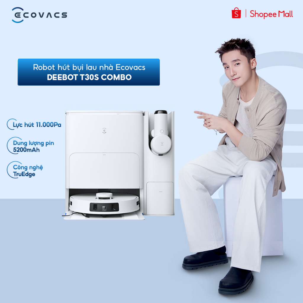 Robot hút bụi Ecovacs DEEBOT T30S COMBO