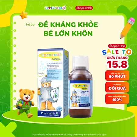 FITOBIMBI IMMUNO Hỗ Trợ Tăng Đề Kháng TPBVSK Cho Trẻ Chai 200ml