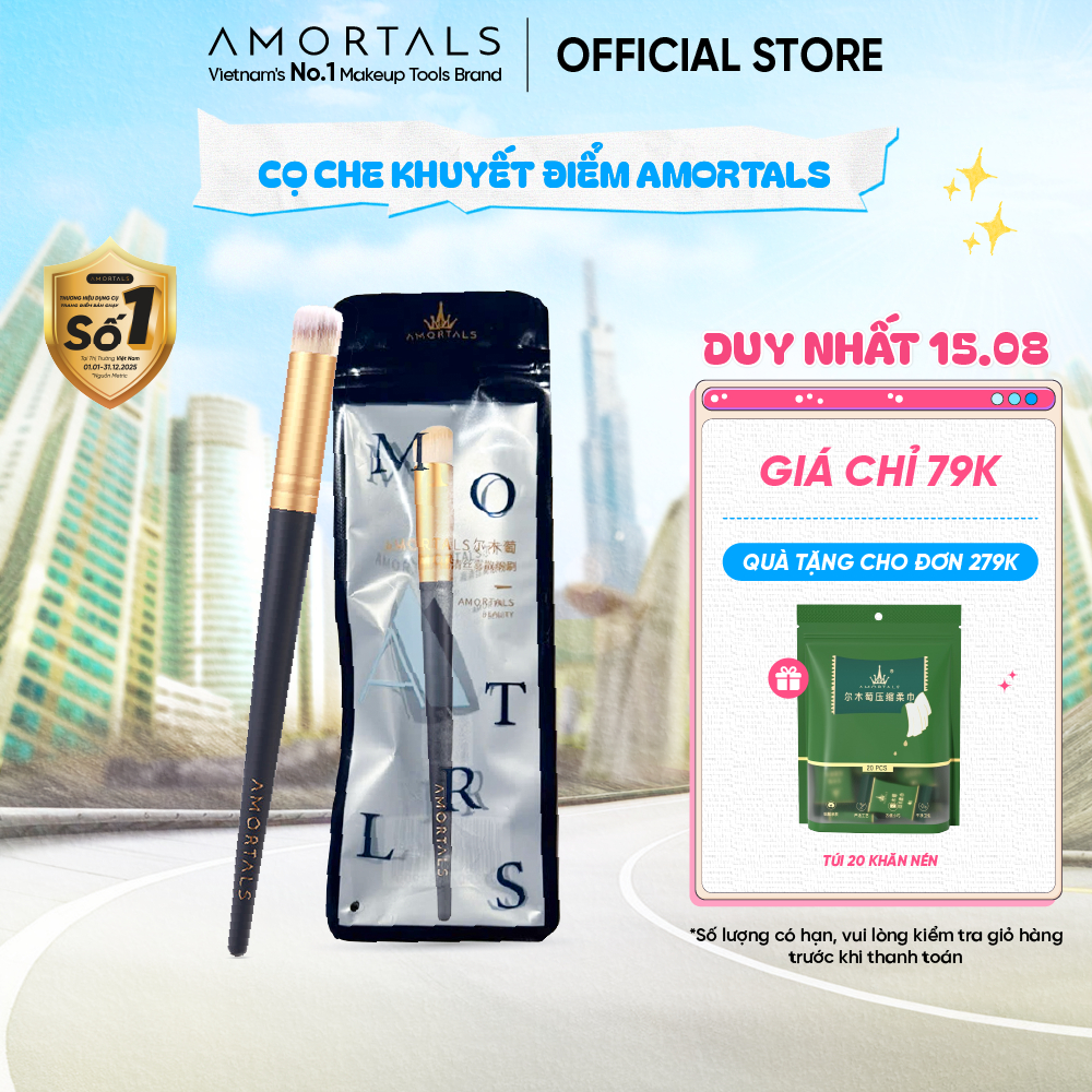 Cọ Che Khuyết Điểm Amortals Che Khuyết Điểm 290 Đầu Tròn Mềm Mịn Che Phủ Tốt