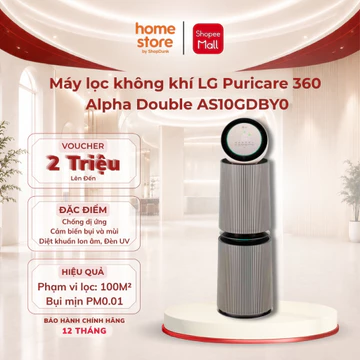 Máy lọc không khí 2 Tầng LG PuriCare 360 Alpha Double AS10GDBY0.ABAE | Lọc Bụi Mịn PM0.01 | Bảo Hành Chính Hãng 12 Tháng