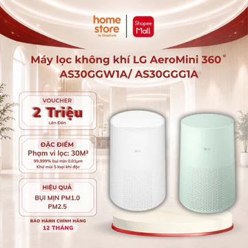 Máy lọc không khí LG AeroMini 360˚ AS30GGW1A/ AS30GGG1A HEPA H13 Lọc Bụi Mịn PM1.0 - Chính Hãng