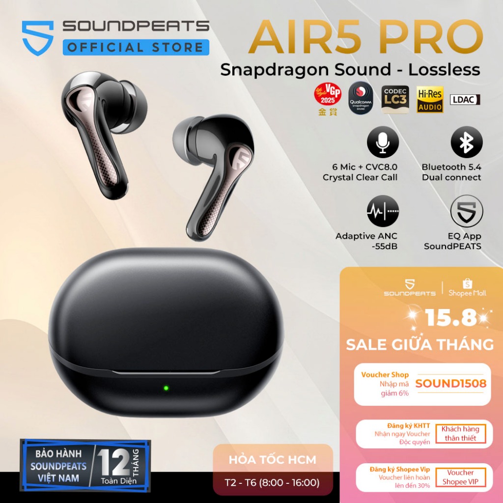 Tai nghe SoundPEATS Air5 Pro