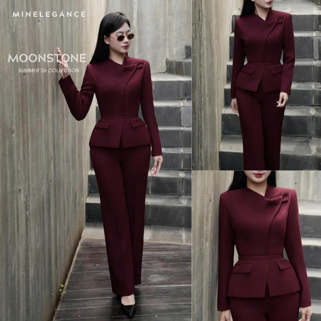 MINELEGÁNCE | SET ÁO VEST & QUẦN ỐNG ĐỨNG CÔNG SỞ, SANG TRỌNG - MIN164