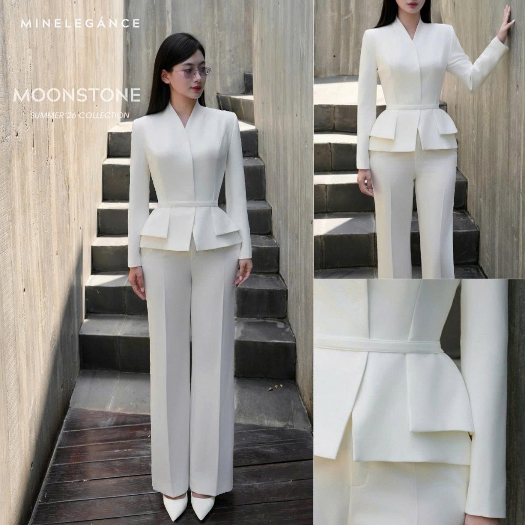 MINELEGÁNCE | SET ÁO VEST & QUẦN ỐNG ĐỨNG CÔNG SỞ, SANG TRỌNG - MIN173