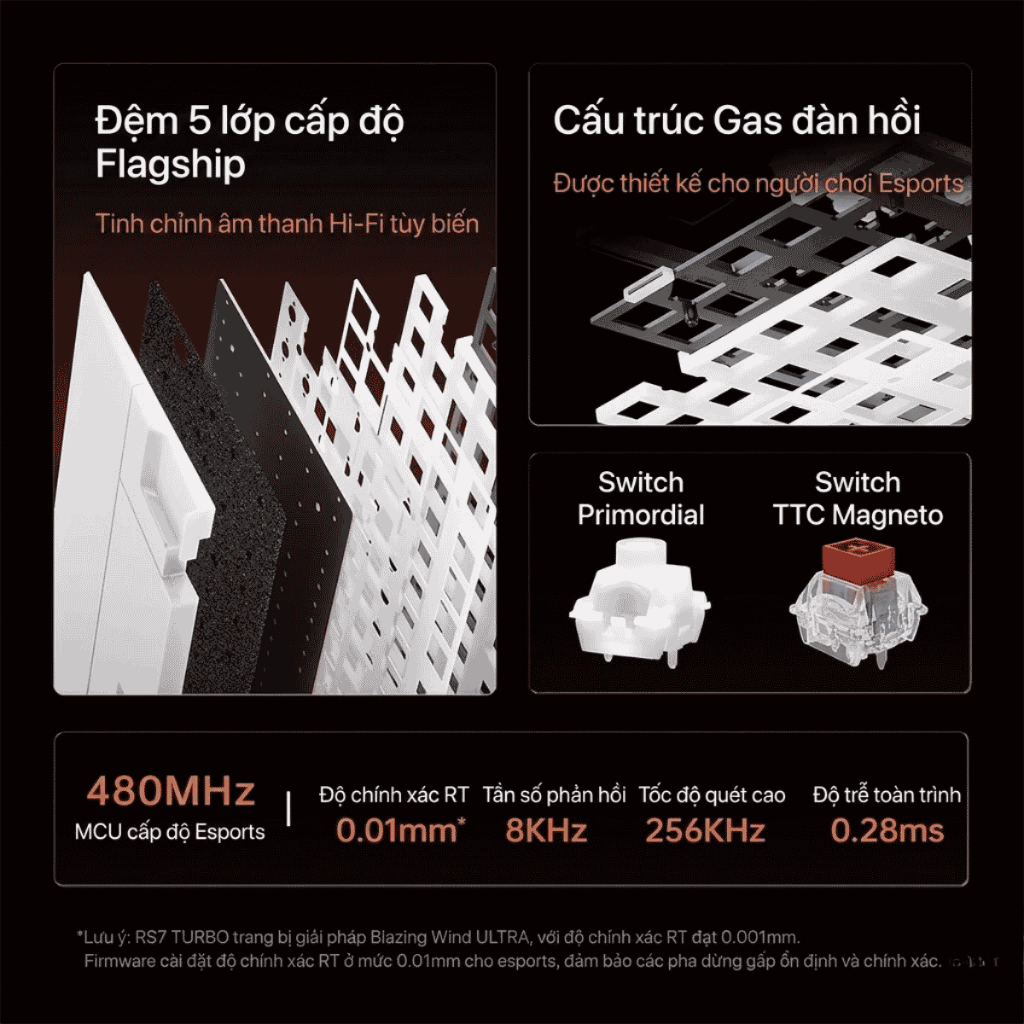 [CHÍNH HÃNG] Bàn phím cơ ATK RS7 Turbo HE RGB Hotswap Rapid Trigger (Magnetic Switch) - Bảo hành 12 tháng | BigBuy360 - bigbuy360.vn