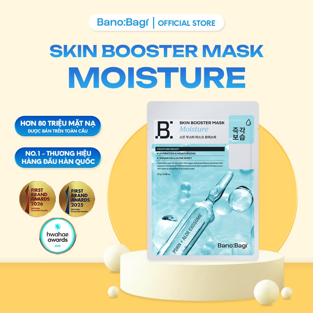 Mặt Nạ Bano:Bagi Skin Booster Mask Moisture Chăm Sóc Da Giúp Dưỡng Ẩm Làm Dịu Da 25ml