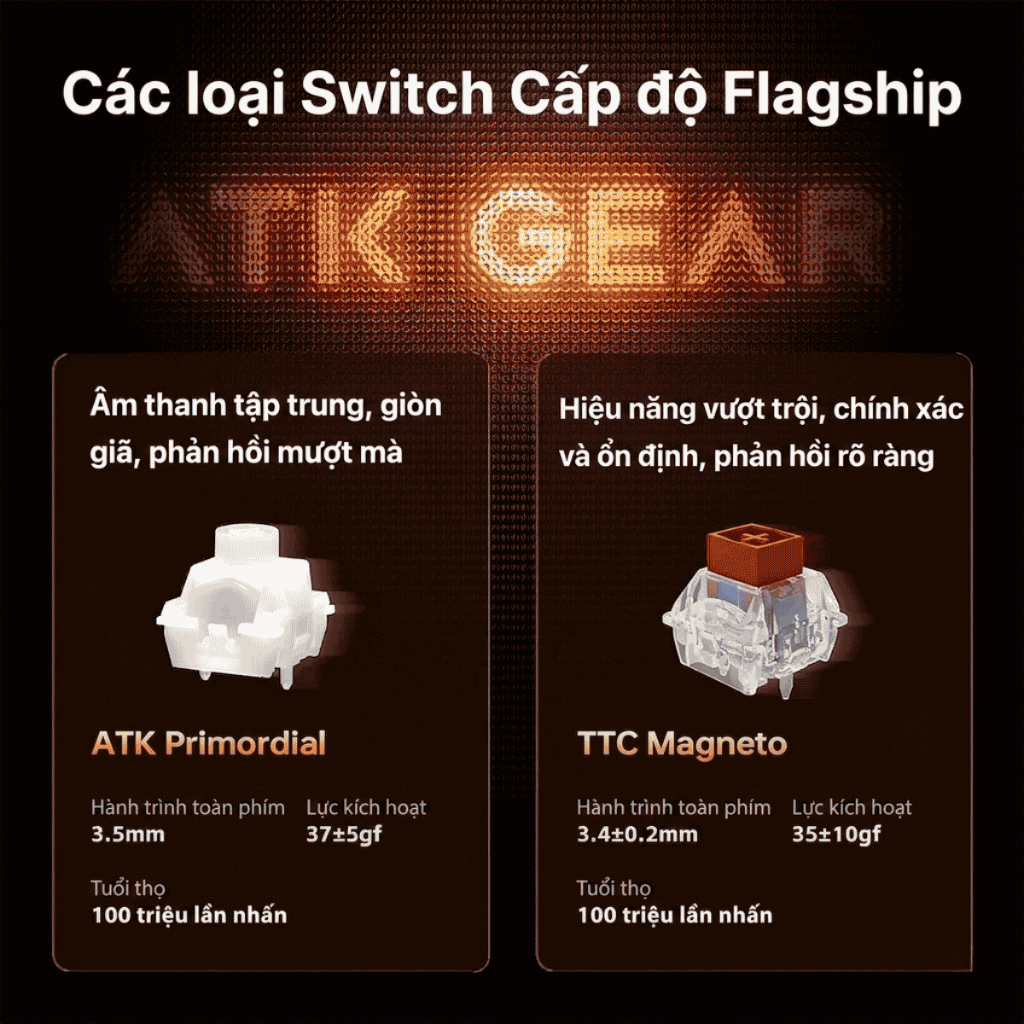 [CHÍNH HÃNG] Bàn phím cơ ATK RS7 Turbo HE RGB Hotswap Rapid Trigger (Magnetic Switch) - Bảo hành 12 tháng | BigBuy360 - bigbuy360.vn