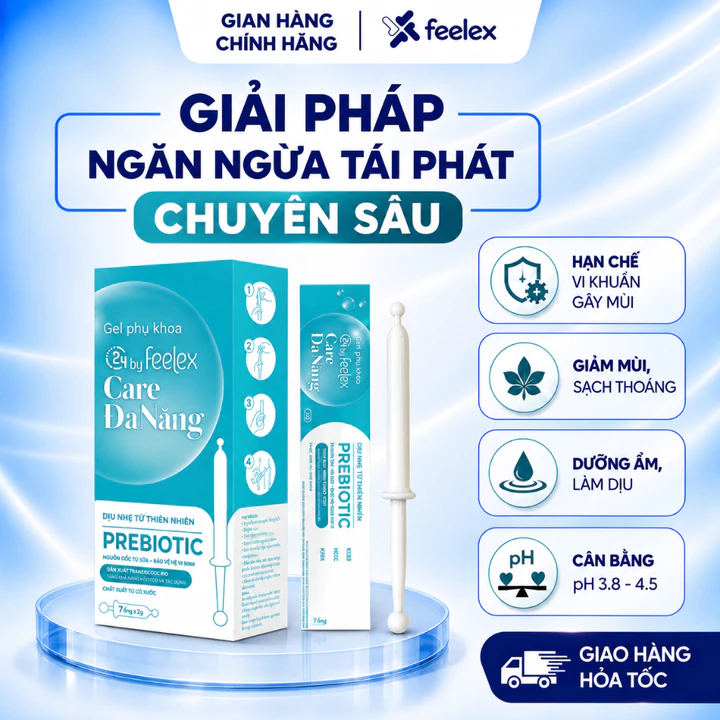 Gel phụ khoa Inner C24 Feelex Care Đa Năng dạng đũa hộp 7 chiếc, hỗ trợ cấp ẩm, cân bằng pH, làm sạch vùng kín