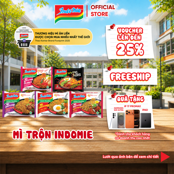 (Chọn vị) Mì trộn Indomie đủ vị- Thùng 40 gói