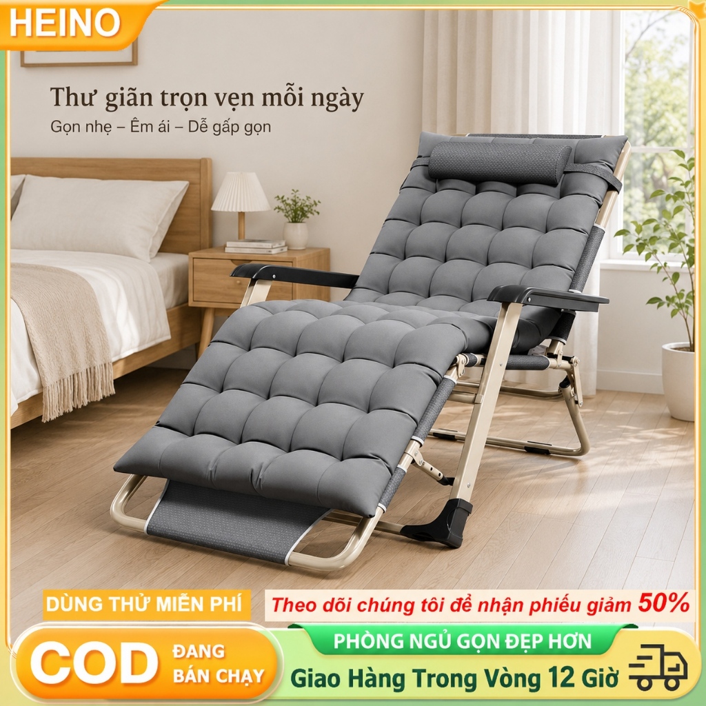 🌟Ghế làm việc ghế dựa lưng gấp gọn HEINO vải Oxford ống thép tròn ống thép vuông tựa lưng