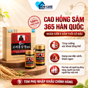 Hồng sâm hàn quốc bổ sức khỏe 🌸𝑪𝒉𝒊́𝒏𝒉 𝒉𝒂̃𝒏𝒈🌸 Cao Hồng Sâm 365 Hàn Quốc bồi bổ sức khỏe toàn diện Hộp 4 lọ x 240ml