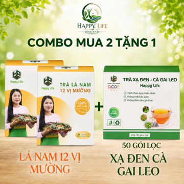 [Combo Mua 2 Tặng 1] Trà Lá Nam 12 Vị Mường Happy Life Tặng Trà Xạ Đen – Trà Thảo Mộc Túi Lọc, Hương Vị Thanh Nhẹ