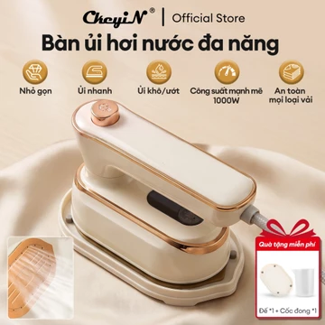 CkeyiN Bàn ủi hơi nước cầm tay di động Bàn ủi du lịch cho Bàn ủi quần áo Bàn ủi khô và ướt JK030W