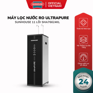 Máy Lọc Nước RO UltraPURE Sunhouse 11 Lõi SHA76624KL - 3 Chế Độ Nước Nóng Lạnh RO, Bảo Hành 2 Năm