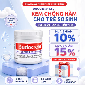 Kem chống hăm tã trẻ em Sudocrem Baby Care Cream cho bé 60g Kem Hăm Dưỡng Ẩm Hàng Ngày Làm Dịu Da Vết Côn Trùng Đốt An