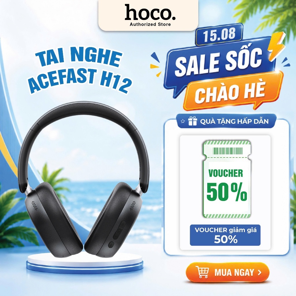 Tai Nghe Chụp Tai Acefast H12 Chống ồn ANC - Tai Nghe Bluetooth 5.4 Bass Mạnh Pin Siêu Khủng 80H Chạy Êm Ái Chính Hãng | BigBuy360 - bigbuy360.vn