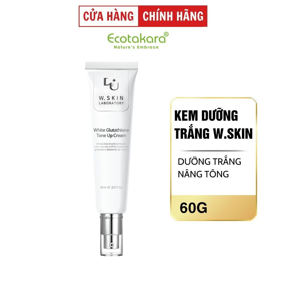 kem glutathione hàn quốc dưỡng trắng nâng tông da W.Skin White Tone up Cream (60g) trắng hồng tự nhiên [HÀNG CHÍNH HÃNG] bpc 157 tb 500 sticky_variant Type:ONCE-3M