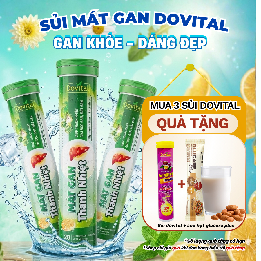 Viên sủi Mát gan Dovital - Tpbvsk Mát Gan Thanh Nhiệt