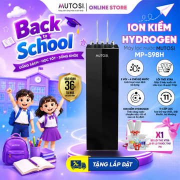 Máy Lọc Nước EXTRA iON Kiềm Hydrogen, Màng RO Hàn Quốc MUTOSI MP-S98H. 2 Vòi 4 Chế Độ Nước