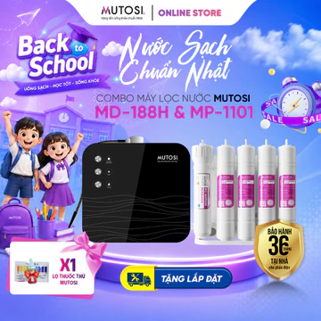 [ XẢ HÀNG DỌN KHO ] Combo Máy Lọc Nước Để Gầm 11 Lõi MUTOSI MP-1101 và Máy Chuyển Đổi MUTOSI MD-188H
