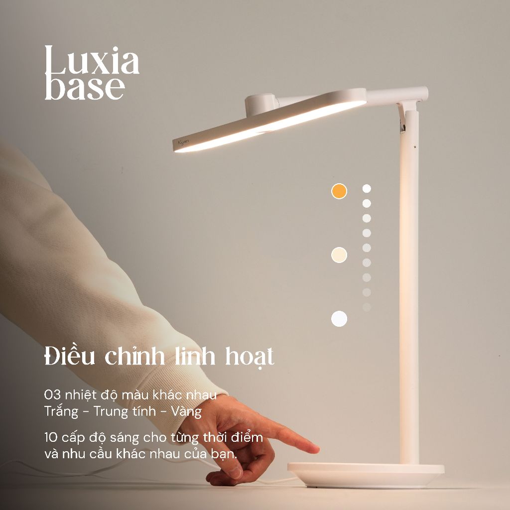 Đèn bàn học chống cận Kyvian Luxia Base | Đèn bàn làm việc bảo vệ mắt 18W 1100 Lumen CRI ≥95 | by Velix | BigBuy360 - bigbuy360.vn