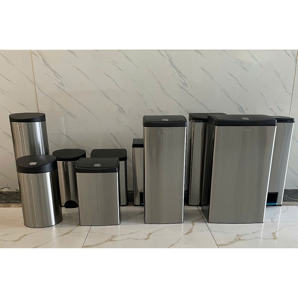 Thùng rác INOX thương hiệu Java, Fitis thanh lý móp nhẹ giảm giá từ 6 lít đến lớn Mega 40 lít | BigBuy360 - bigbuy360.vn