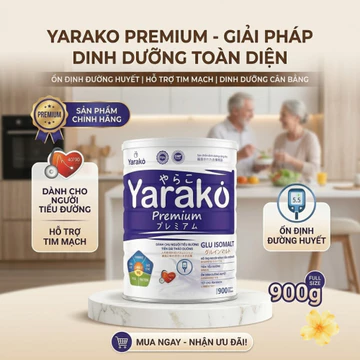 Sữa Tiểu Đường YARAKO PREMIUM GLU ISOMALT – Dinh Dưỡng Cho Người Tiểu Đường kiểm soát đường huyết 400/900g
