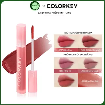 Son Kem Lì Colorkey Airy Velvet Lip Lacquer Mịn Mượt Lên Màu Chuẩn Nhập Khẩu Chính Hãng 2.5g