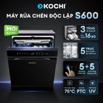 [Free lắp đặt] Máy rửa chén bát 16 bộ KOCHI S600 - 5 trục phun áp suất cao - Rửa AI -  Sấy PTC & bảo quản 7 ngày đối lưu — ảnh 1