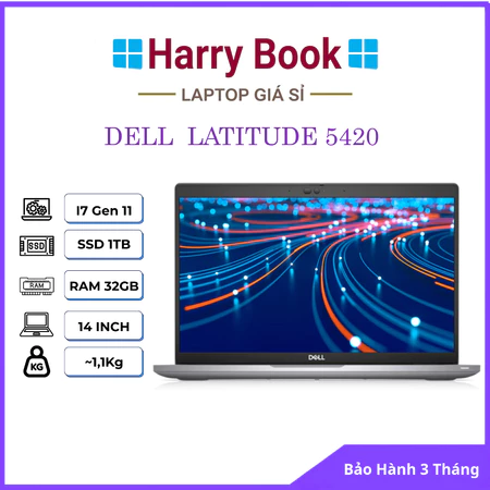 Laptop Dell Latitude 5420 i7 1185G7 / RAM 32GB / SSD 1TB NVMe / 14 Inch FHD IPS / Laptop Văn Phòng
