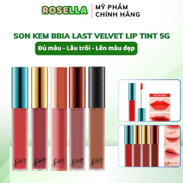 Son Kem BBIA Last Velvet Lip Tint 5g, Son Bbia Mịn Lì, Lâu Trôi Đủ Màu, Rosellabeauty
