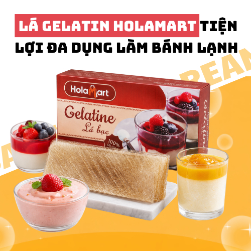 3 Lá Gelatin Silver nguyên liệu chính làm mousse cake, pannacota, bánh plan, soup,…