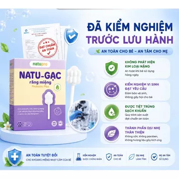 Que Gạc rơ lưỡi Probiotic và Gạc rơ lưỡi Probiotic Plus Ngừa Sâu Răng, Sưng nướu cho bé