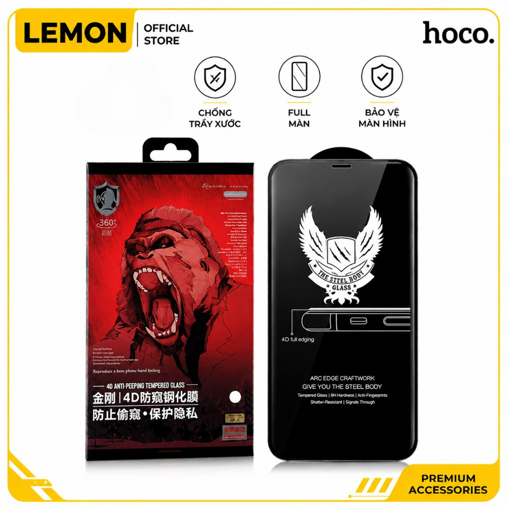 Kính Cường Lực iPhone KK 4D Chống Nhìn Trộm Full Màn - iP 6/6s/7/8/Plus/X/XS/XR/11/12/13/14/15/16/17/Air/Pro/Max