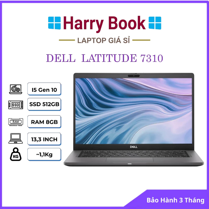 Laptop Dell Latitude 7310 Intel Core i5 10210U RAM 8GB SSD 256GB 13.3" FHD IPS - Laptop Văn Phòng