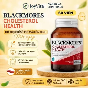 Viên Uống Hỗ Trợ Giảm Cholesterol Ngăn Ngừa Các Triệu Chứng Tim Mạch Blackmores Cholesterol Health Lọ 60 Viên