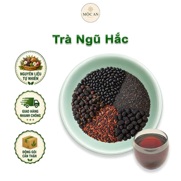 Trà Ngũ Hắc Mộc An | Dâu Tằm Đậu Đen Gạo Lứt Hắc Kỷ Tử Vừng Đen | Trà Thảo Mộc