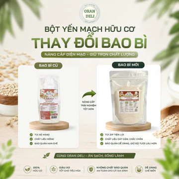 Bột Yến Mạch Hữu Cơ Pasta Natura 200g - Bột Yến Mạch Organic Nguyên Chất
