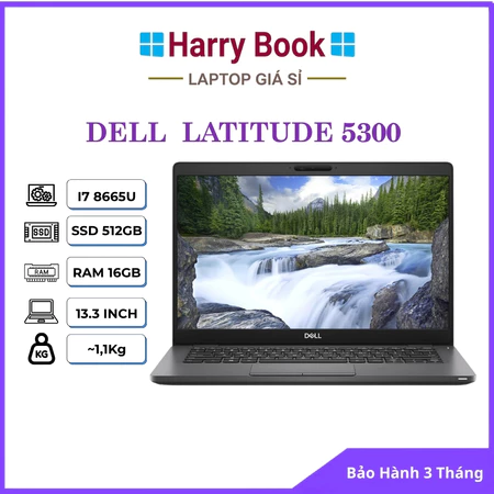 Laptop Dell Latitude 5300 - Core i7 8665U | RAM 32GB | SSD 1TB | Màn 13.3" FHD - Zin Đẹp 98 99%