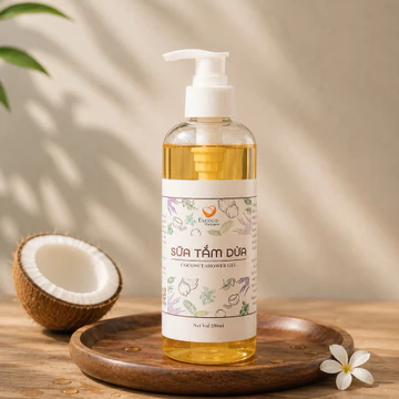 Sữa tắm dừa coconut shower gel Escoco 250ml - sữa tắm thiên nhiên - sữa tắm handmade