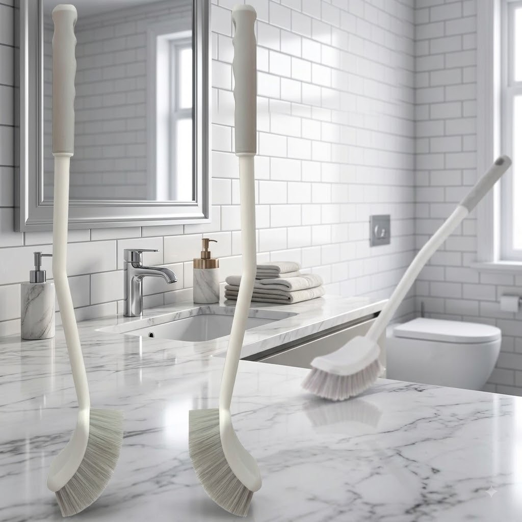 CHỔI CỌ TOILET ĐẦU CONG KIRE, Tay cầm rất dễ điều khiển và cầm nắm | BigBuy360 - bigbuy360.vn