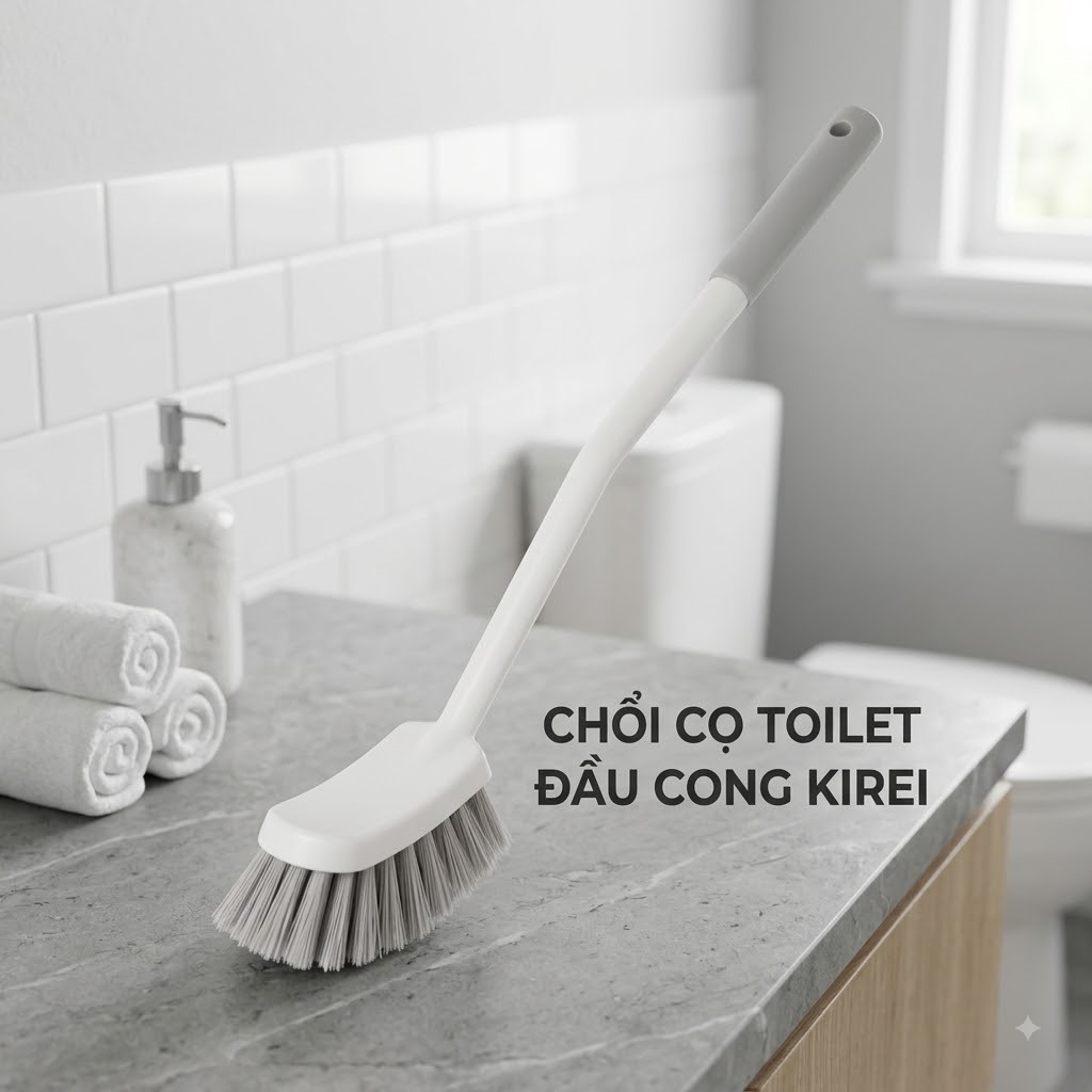 CHỔI CỌ TOILET ĐẦU CONG KIRE, Tay cầm rất dễ điều khiển và cầm nắm | BigBuy360 - bigbuy360.vn