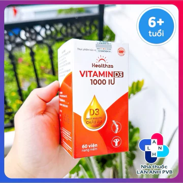 ✅(hàng chính hãng)D3 HEALTHZA VITAMIN D3 1000IU - Bổ sung vitamin D, giúp tăng cường hấp thu canxi