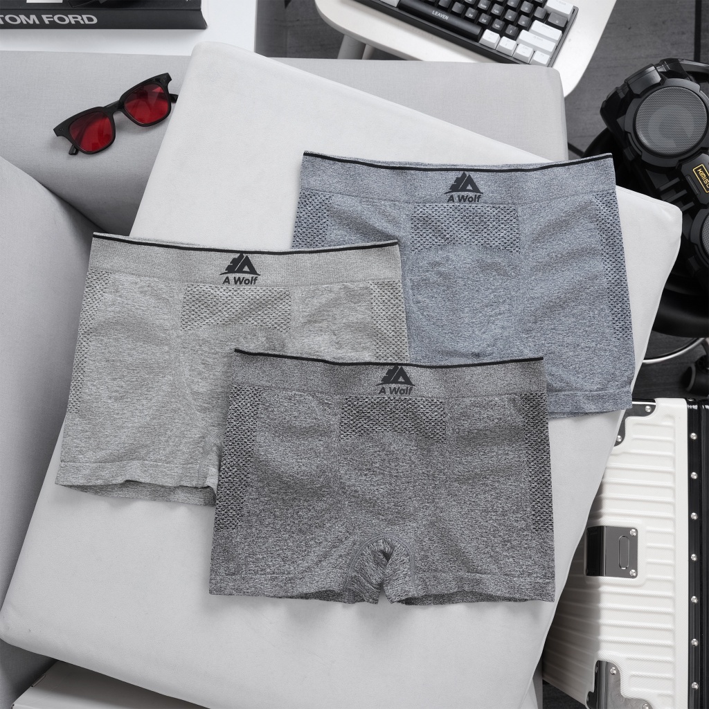 Quần Lót Nam COMBO [ HÔP 3c ] Sịp Đùi Boxer Dệt Kim Co Dãn Thoáng Khí Kiểu Dáng Trunk Khoẻ Khoắn Cuốn Hút