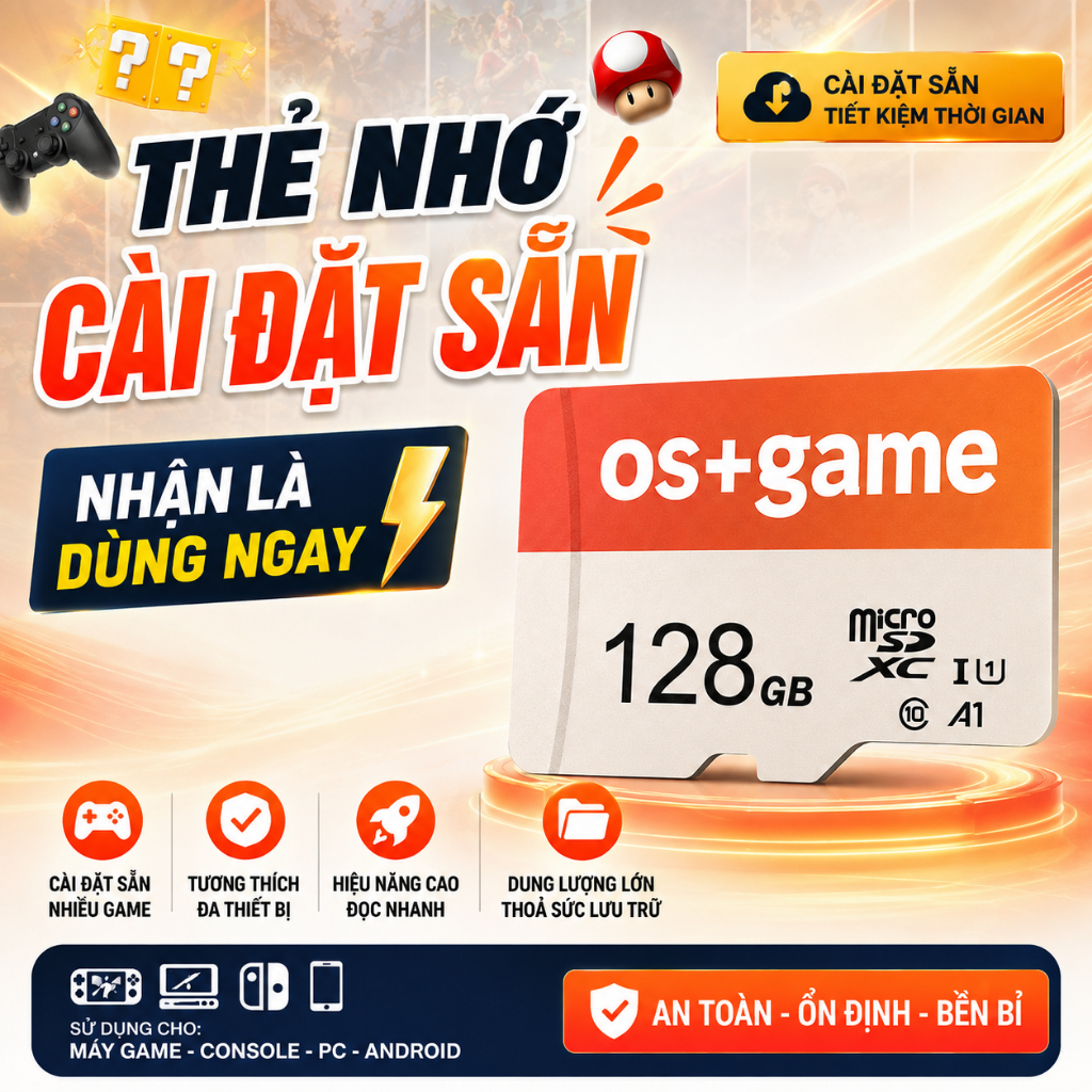 Thẻ nhớ cài sẵn OS và game
