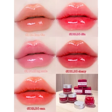 Dưỡng môi Beana Doris cao cấp dưỡng ẩm, làm hồng môi, giảm nứt nẻ, giảm khô môi dùng thay son bóng cho môi căng mọng
