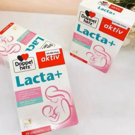 Doppelherz Aktiv Lacta+ (Hộp 30 viên) Viên uống lợi sữa,hỗ trợ cải thiện nguồn sữa mẹ sau sinh